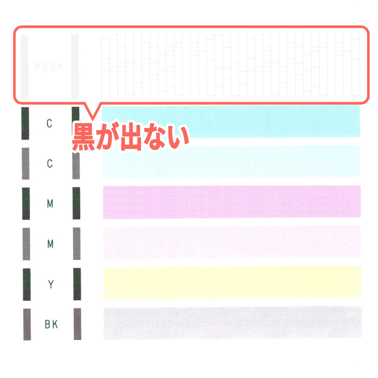 黒が出ない
