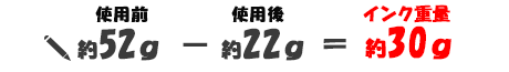 インク重量約30g