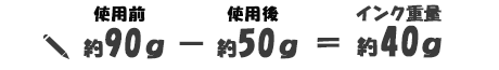 インク重量約40g