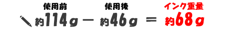 インク重量約68g