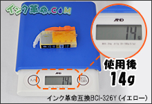 イメージ：使用後：14g