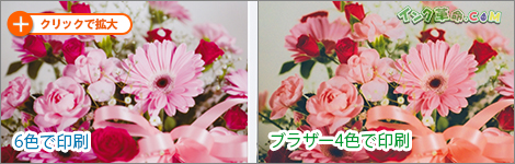 印刷結果：エプソン（インク6色）印刷写真