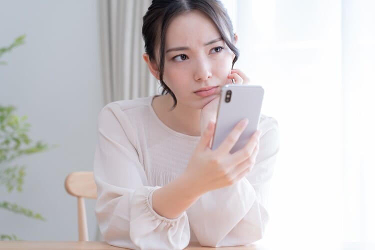 困る女性