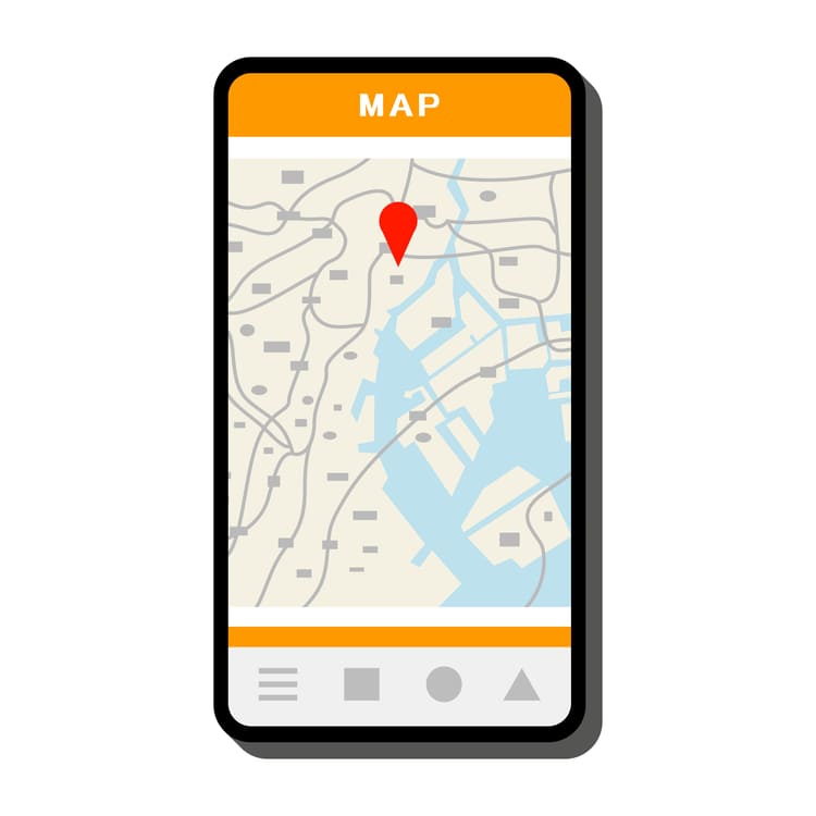 スマホで見る地図