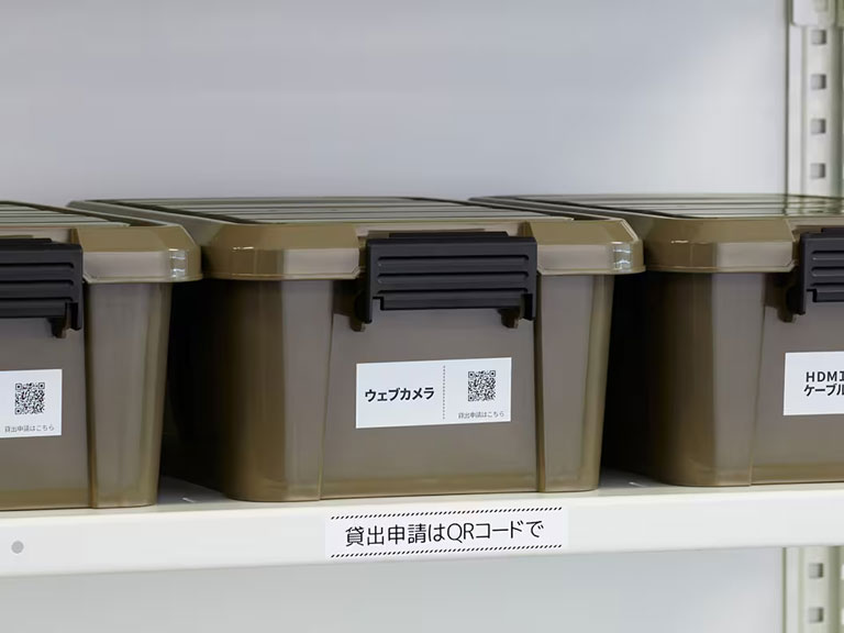 QRコードを使った管理ラベル