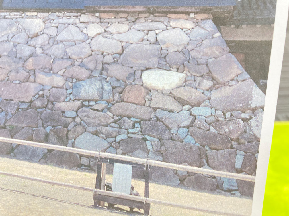 風景写真　松本城　印刷結果　石垣