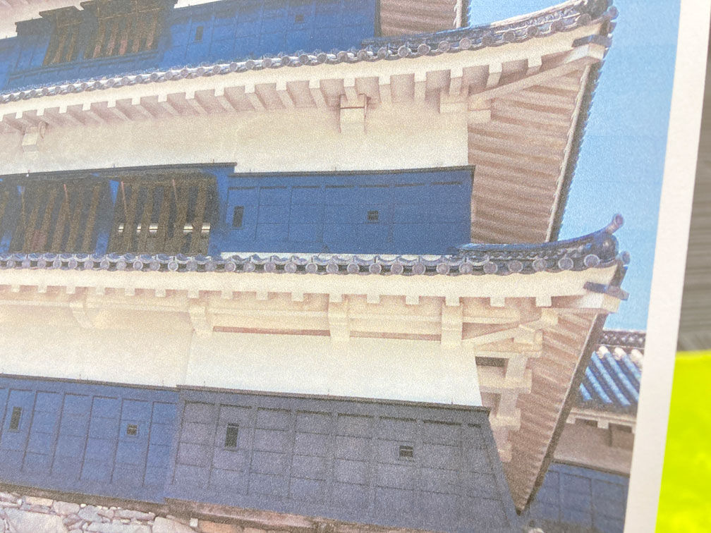 風景写真　松本城　印刷結果　城壁
