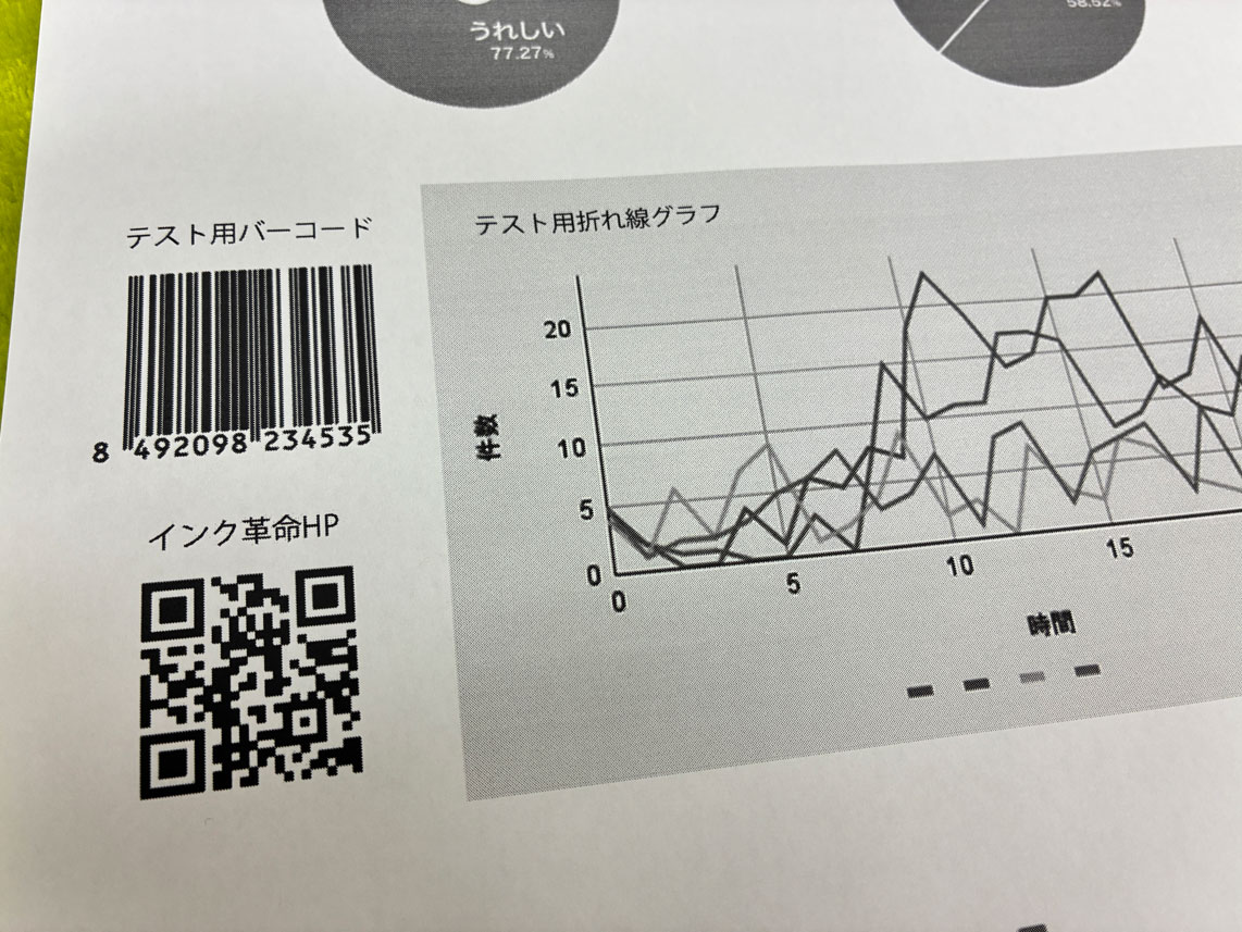 HL-L2460DW 純正トナー 印刷結果 バーコード