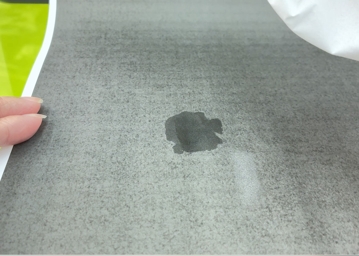 インクジェット　水滴　ぬぐう