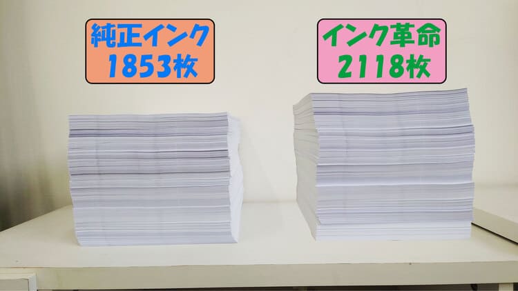 PX-S155_純正_互換_A4文書印刷枚数比較