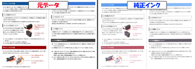 文章印刷元データ比較