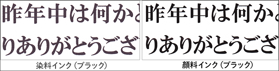染料インクと顔料インクの差