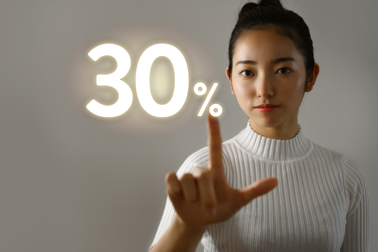 30%