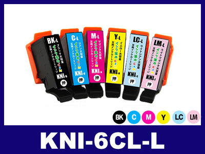 KNI-6CL-L (6色セット 増量) エプソン[EPSON]用互換インクカートリッジ