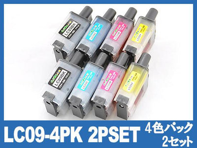 LC09-4PK 2PSET(4色パック2セット)ブラザー[brother]互換インクカートリッジ