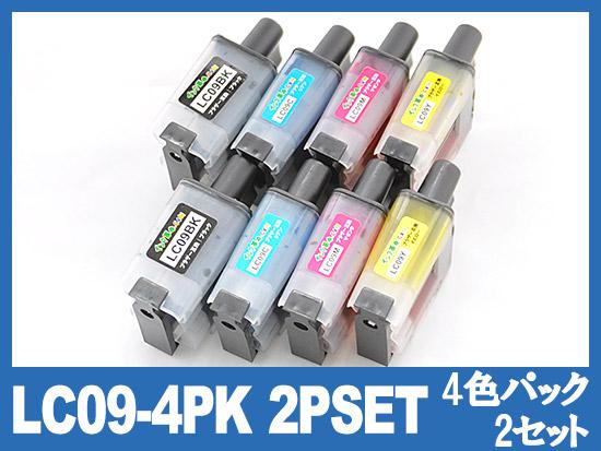 LC09-4PK 2PSET(4色パック2セット)ブラザー[brother]互換インクカートリッジ