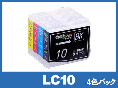 LC10-4PK(4色パック) ブラザー[Brother]互換インクカートリッジ