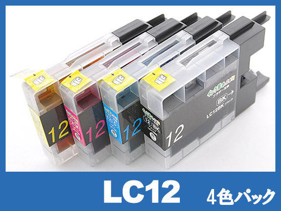 LC12-4PK(4色パック大容量)ブラザー[brother]互換インクカートリッジ