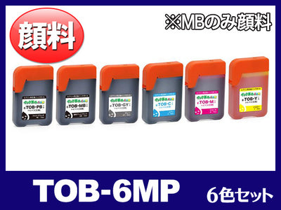 TOB-6MP（PB/MB/C/M/Y/GY）6色セット エプソン[Epson]互換インクボトル